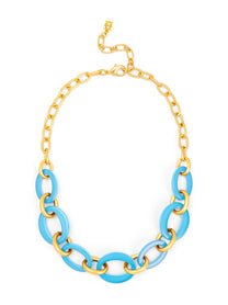 Della mixed link short necklace