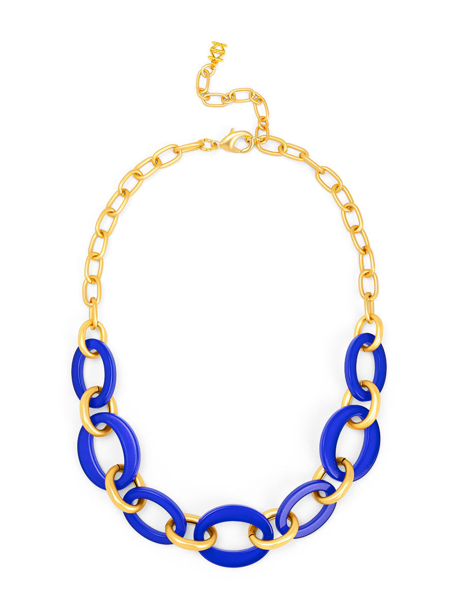 Della mixed link short necklace