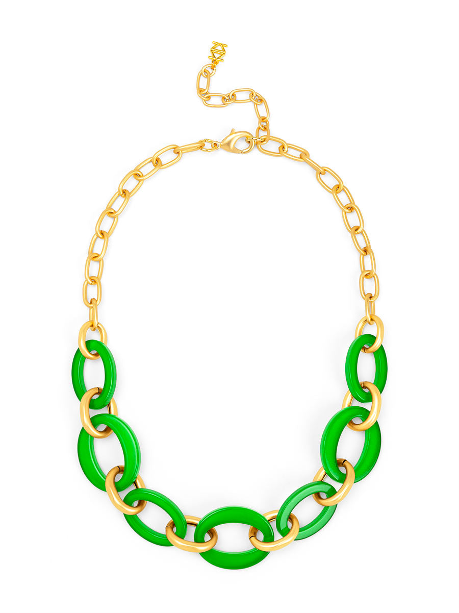 Della mixed link short necklace