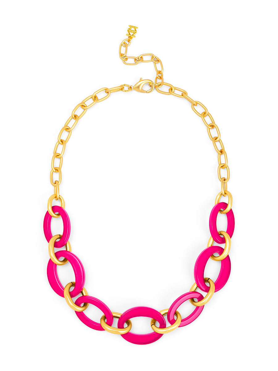 Della mixed link short necklace