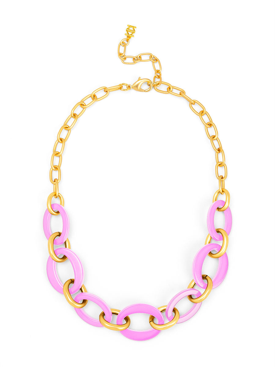 Della mixed link short necklace