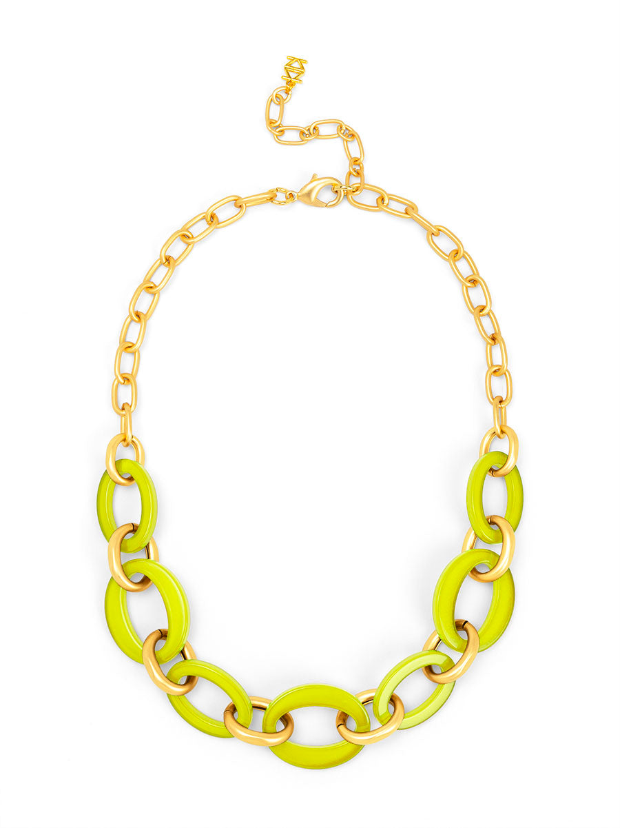Della mixed link short necklace