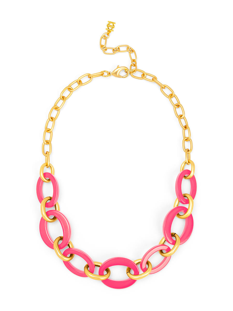 Della mixed link short necklace