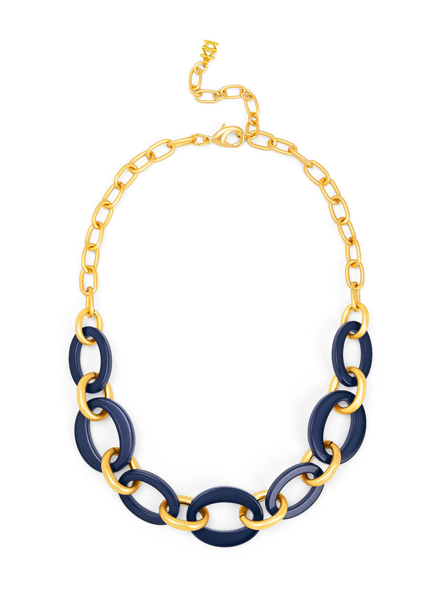 Della mixed link short necklace