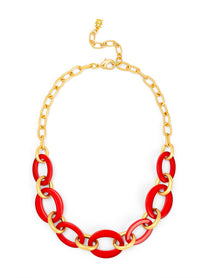 Della mixed link short necklace