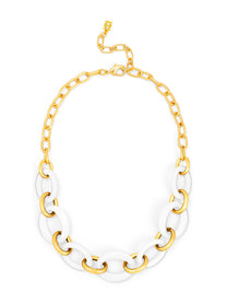 Della mixed link short necklace