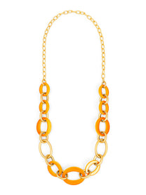 Della mixed link long necklace
