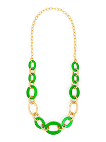Della mixed link long necklace