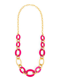 Della mixed link long necklace