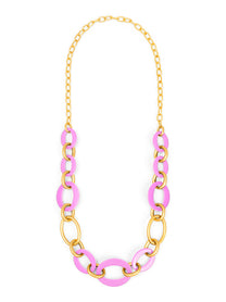 Della mixed link long necklace