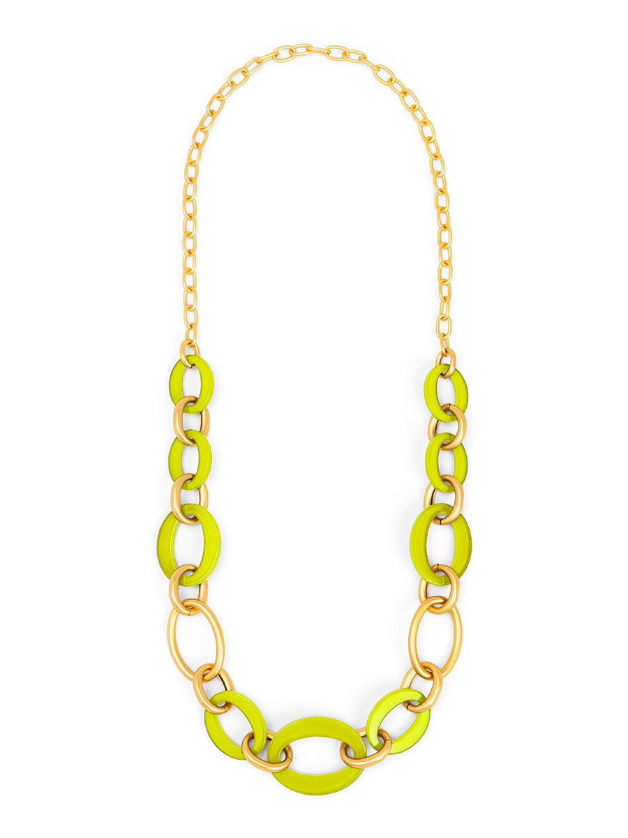 Della mixed link long necklace