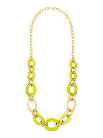 Della mixed link long necklace