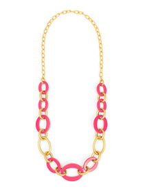 Della mixed link long necklace