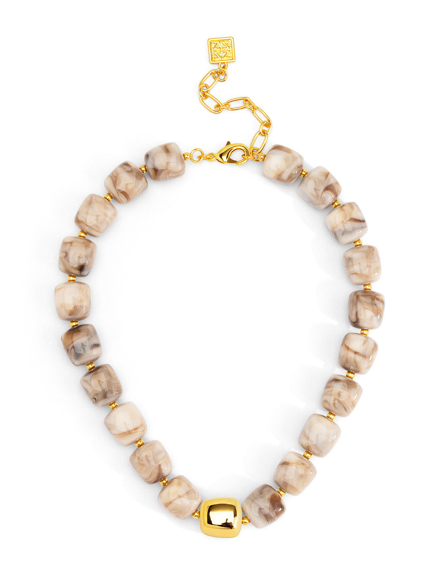 Tessa Puffy Square Short Necklace