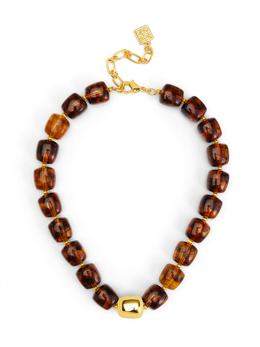 Tessa Puffy Square Short Necklace