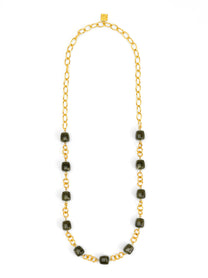 Tessa Puffy Square Long Necklace