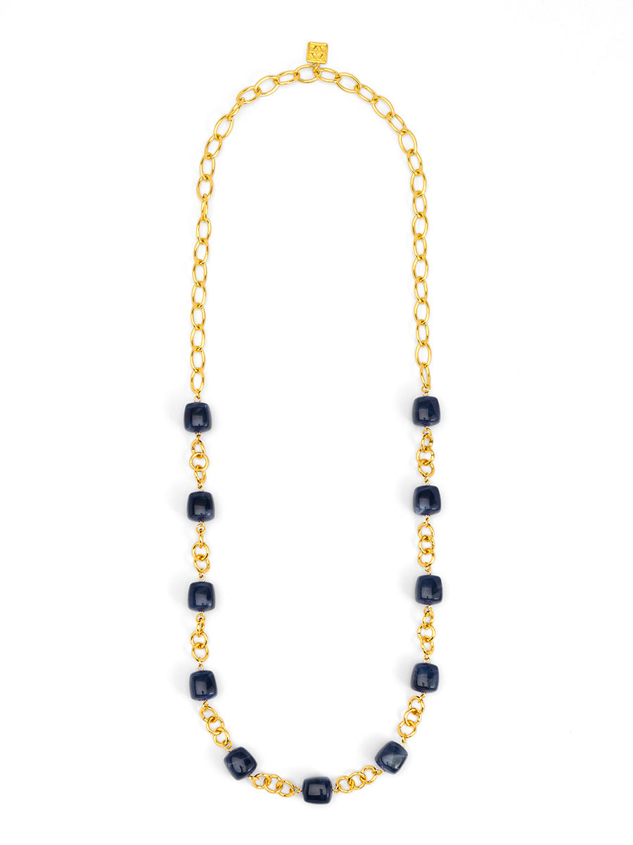 Tessa Puffy Square Long Necklace