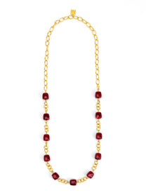 Tessa Puffy Square Long Necklace