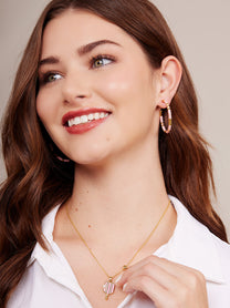 Enamel Cleopatra Hoop Earring