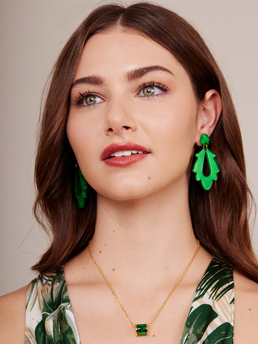 Resin Flame Drop Earring