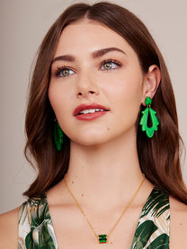 Resin Flame Drop Earring