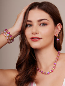 Glow Beads Hoop Earring