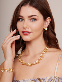 Marigold Matte Flower Stud Earring