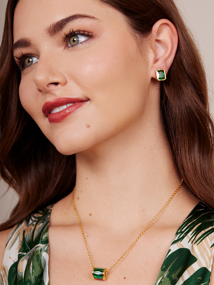 Birthstone Stud Earring