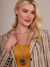 Mara Leopard Disc Pendant Necklace