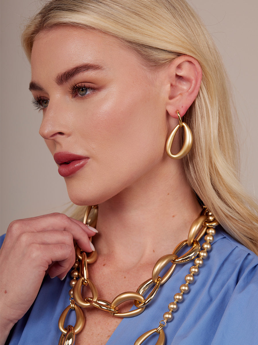 Ines Puffy Link Short Necklace