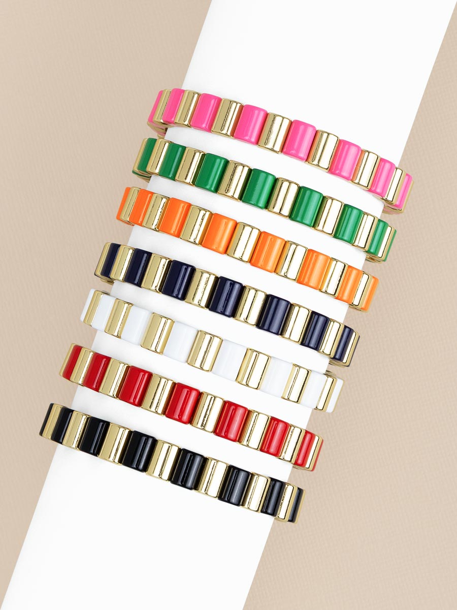 Noemi Enamel Stripe Bracelet