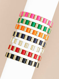 Noemi Enamel Stripe Bracelet