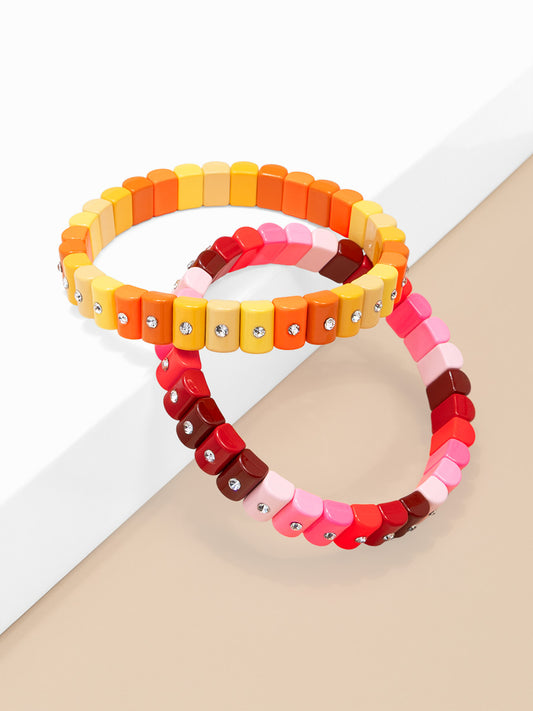 Enamel Crystal Ombre Bracelet