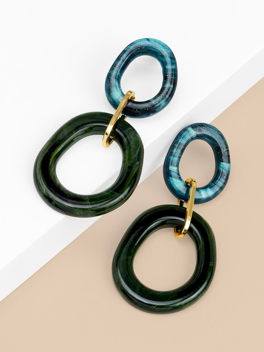 Noa Double Oval Earring