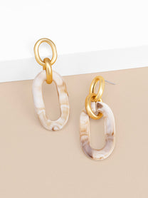 Isla Marbled Link Earring
