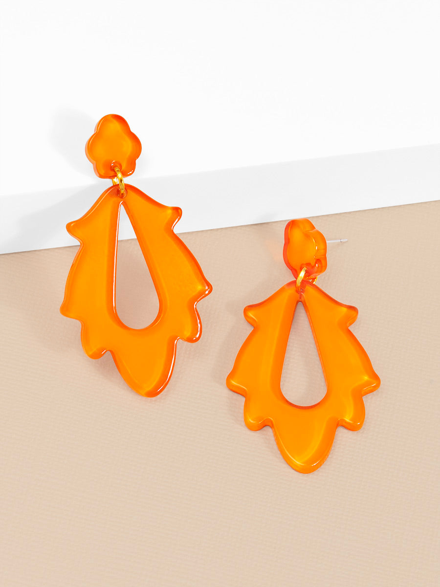 Resin Flame Drop Earring