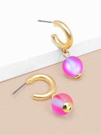 Glow Beads Hoop Earring