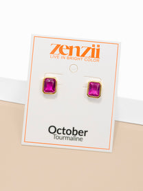 Birthstone Stud Earring