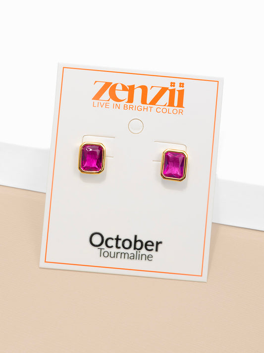 Birthstone Stud Earring