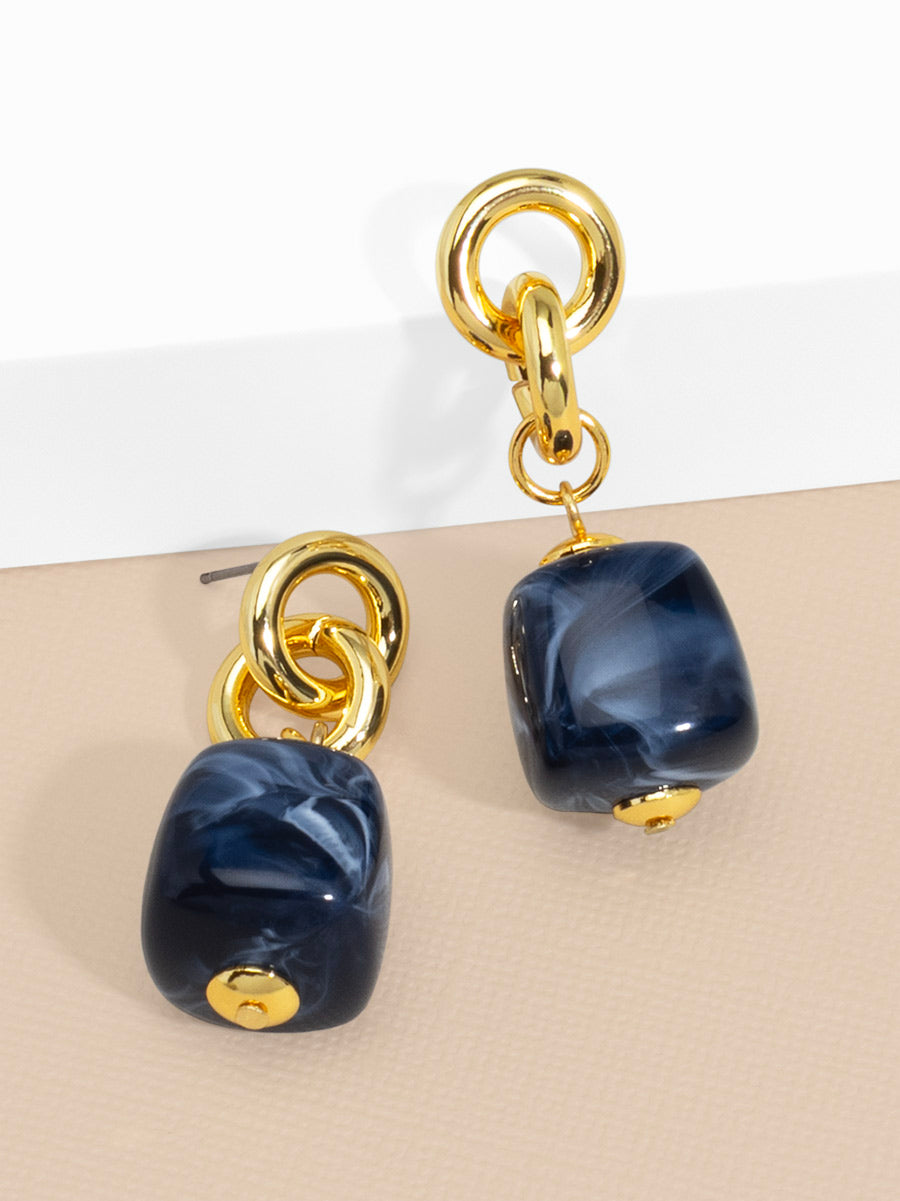 Tessa Puffy Square Resin Drop Earring