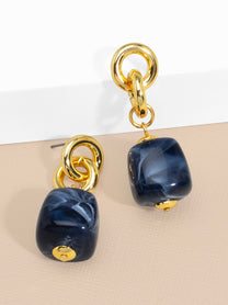 Tessa Puffy Square Resin Drop Earring