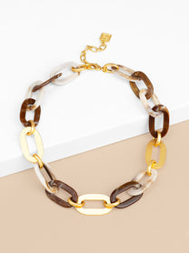 Isla Marbled Link Short Necklace