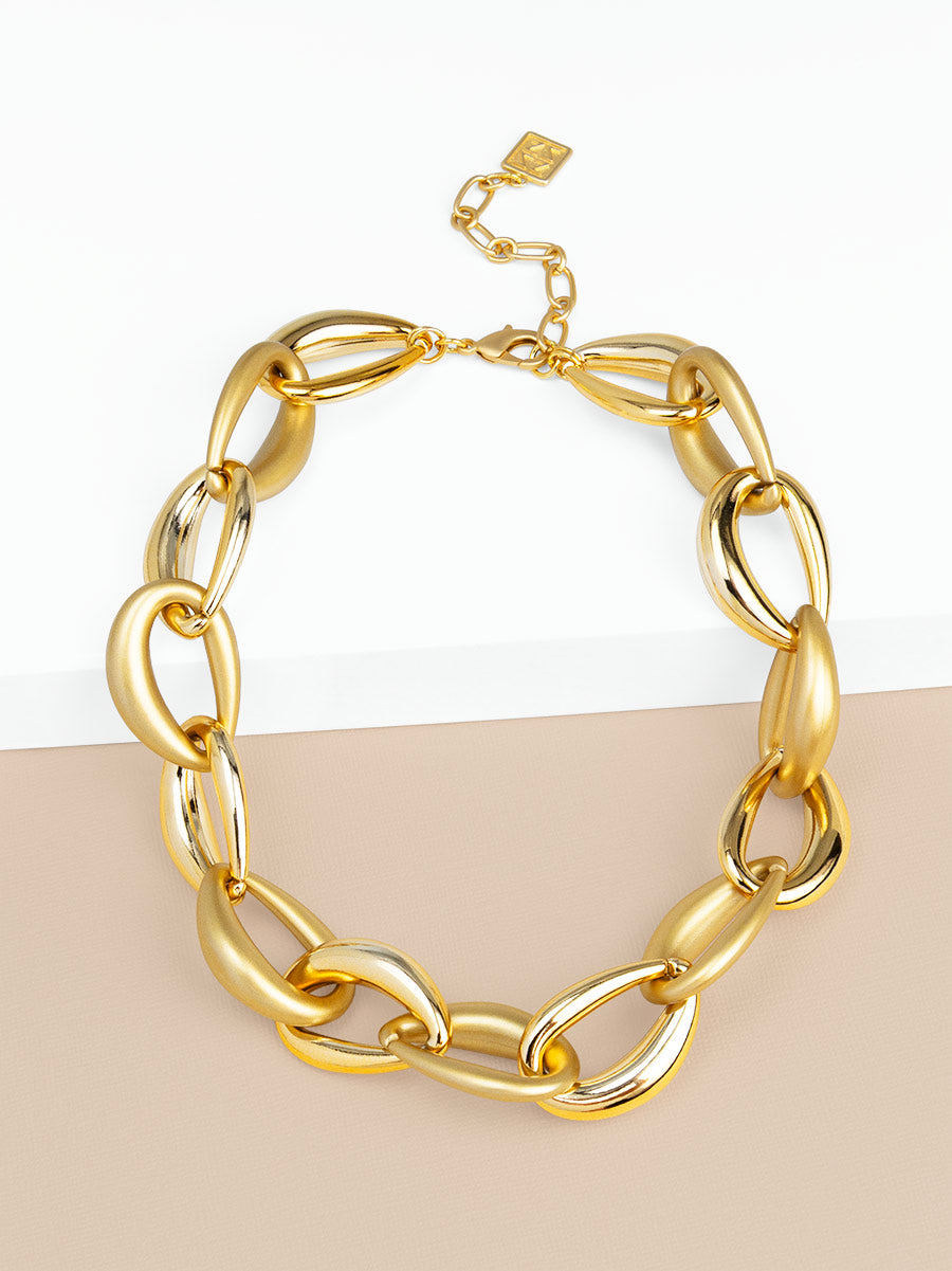 Ines Puffy Link Short Necklace