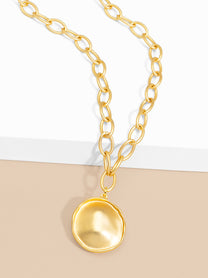 Maren Disc Pendant Short Necklace