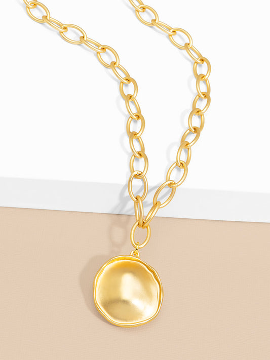 Maren Disc Pendant Short Necklace