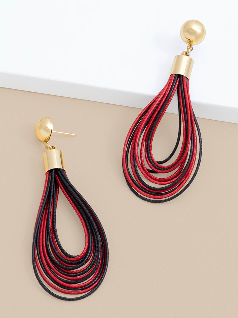 Large camel tan leather leaf earrings – Patricia Violante Designs
