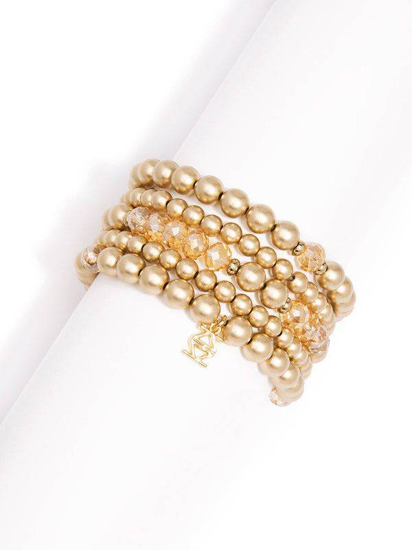 Golden Horizon Beaded Bracelet Set