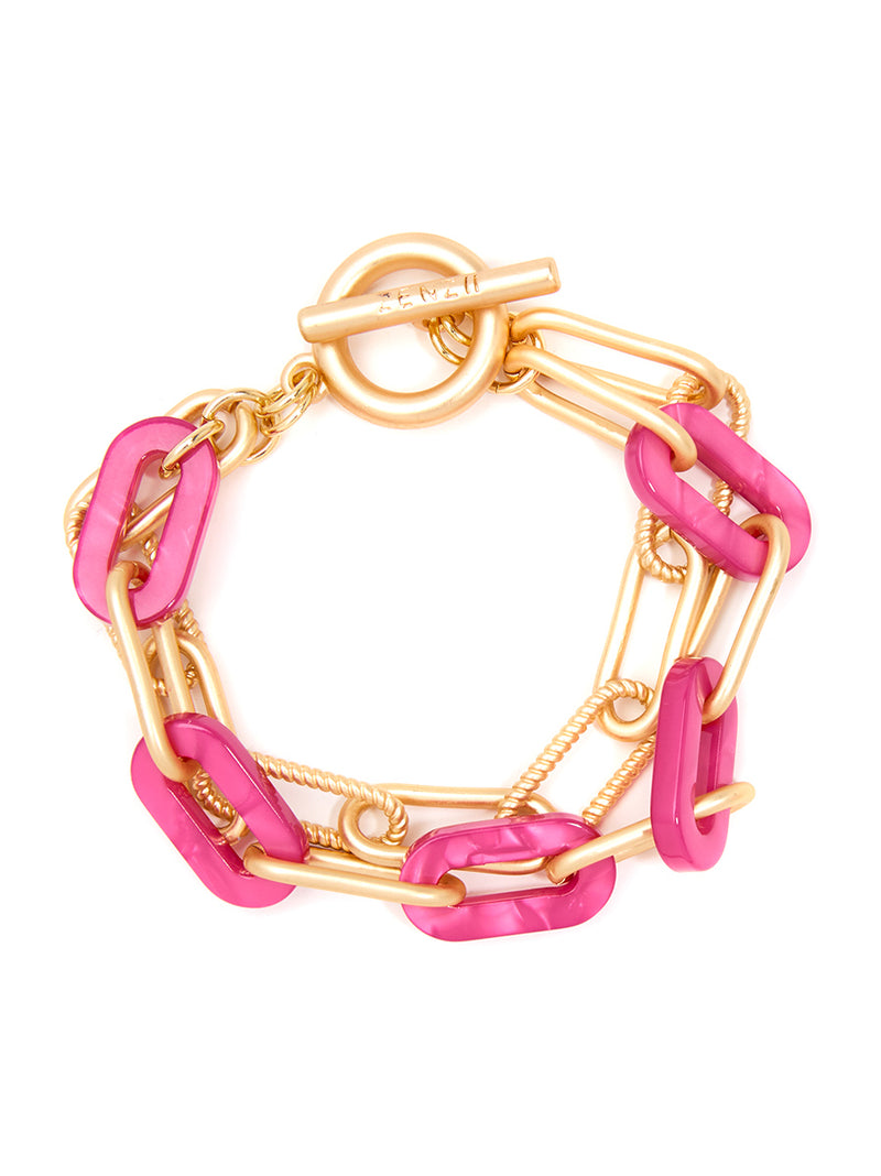 Lenna Gold Resin Chain Bracelets | Fashion ZENZII Jewelry