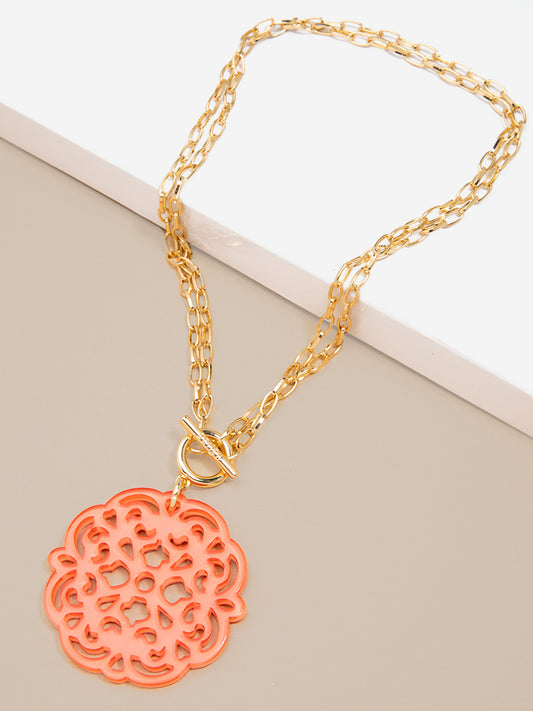 Allure Resin Pendant Necklace